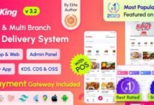 FoodKing Restaurant Food Delivery with Admin Panel Delivery App POS