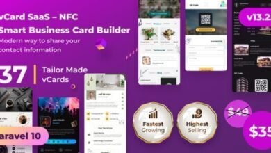 Infy vCard Saas NFC Smart Business Card Builder Script