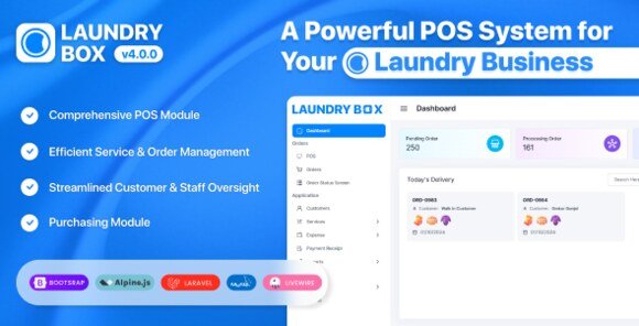 Laundry Box POS and Order Management System Nulled