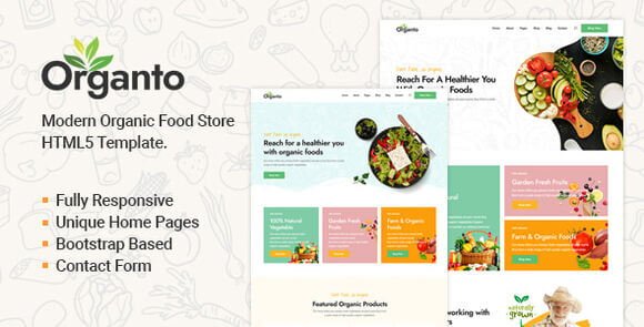 Organto Organic Food and Farming HTML Template