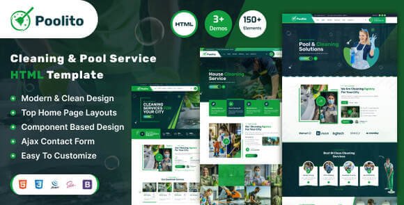 Poolito Cleaning Service HTML Template