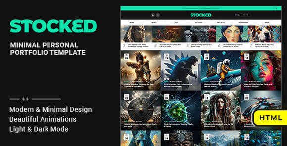 Stocked Personal Portfolio HTML Template