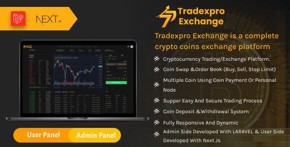 Tradexpro Exchange Crypto Buy Sell and Trading Platform ERC20 and BEP20 Tokens Script