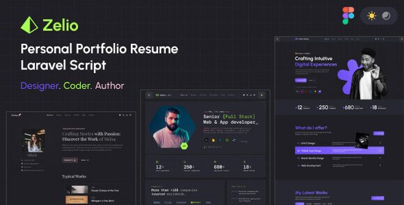 Zelio Personal Portfolio Resume Laravel Script Nulled