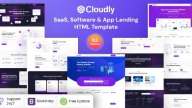 Cloudly SaaS Software and App Landing HTML Template