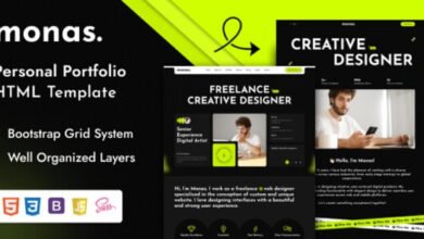 Monas Personal Portfolio HTML Template