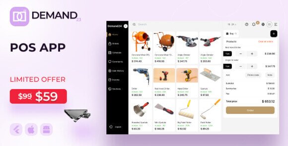On-Demand 24 POS Order and Service Management iOS Android Desktop