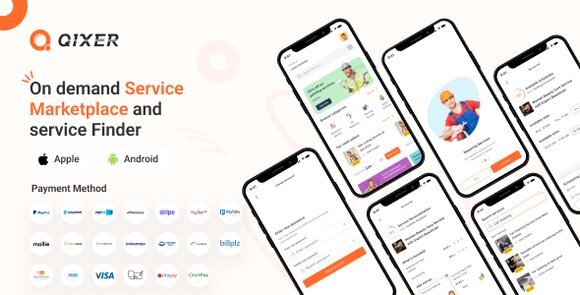 Qixer Multi-Vendor On Demand Service Marketplace and Service Finder Buyer Flutter App Source