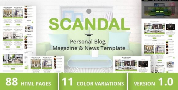 SCANDAL Personal Blog Magazine and News Template