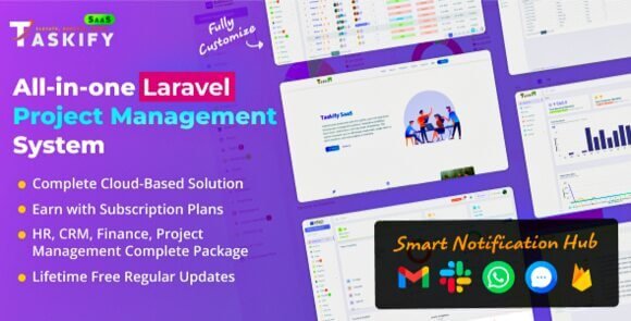Taskify SaaS Project Management System in Laravel Script