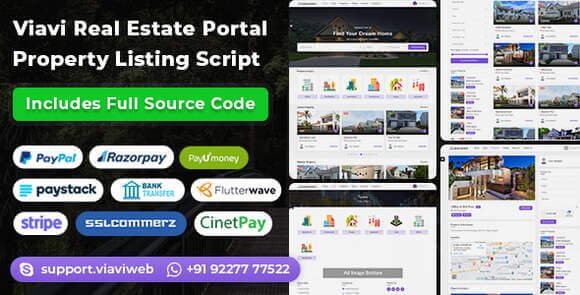 Viavi Real Estate Portal Property Listing Script Nulled
