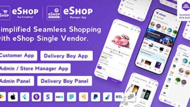 eShop eCommerce Single Vendor App Shopping eCommerce App with Flutter Source