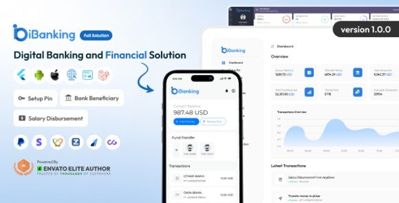 iBanking Digital Banking and Financial Solution App Source