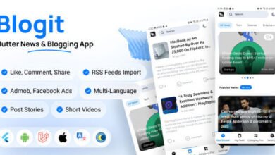 Blogit News App Flutter News and Website Complete Solution