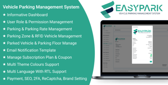 EasyPark SaaS Vehicle Parking Management System Script