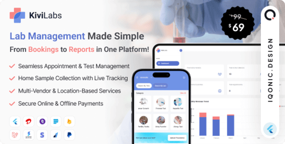 KiviLabs All-in-One Lab Management and Test Booking with Multi-Vendor