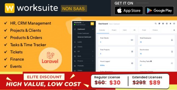 WORKSUITE HR CRM and Project Management Nulled Script