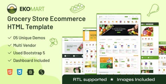 Ekomart eCommerce HTML Template RTL Download