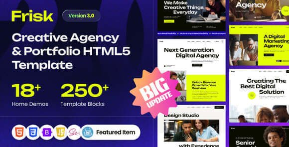 Frisk Creative Agency and Portfolio Template