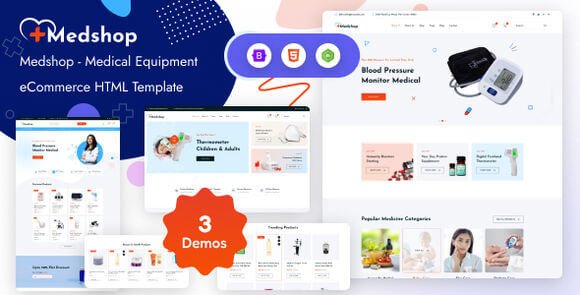 Medshop Health and Medical eCommerce HTML Template
