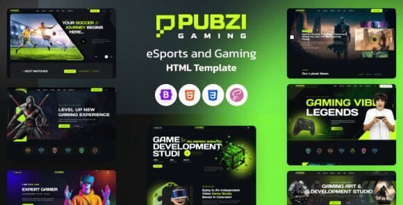Pubg eSports and Gaming HTML Template