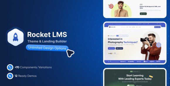 Rocket LMS Theme and Landing Page Builder Script