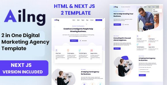 Ailng 2 in One Digital Marketing Agency Template