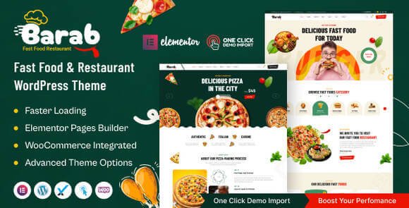 Barab Fast Food and Restaurant HTML Template