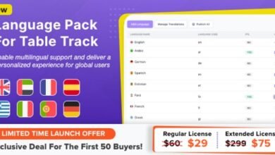 Language Pack Module for Tabletrack