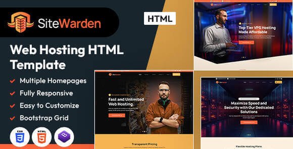 SiteWarden Web Hosting HTML Template