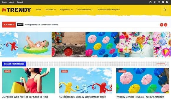 Trendy Blogger Template