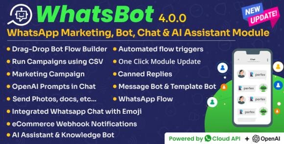 WhatsBot WhatsApp Marketing Bot Chat and AI Personal Assistant