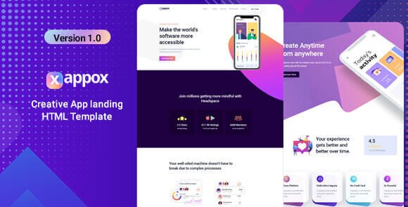 Xappox App Landing Page Template