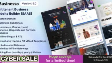 Businesso Multipurpose Website Builder SaaS Multitenancy Nulled