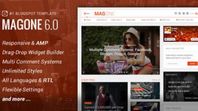 MagOne Responsive News and Magazine Blogger Template
