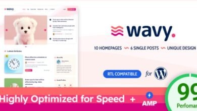 Wavy Modern and Lightweight Blog WordPress Theme