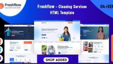 Freshflow Cleaning Services HTML Template Download
