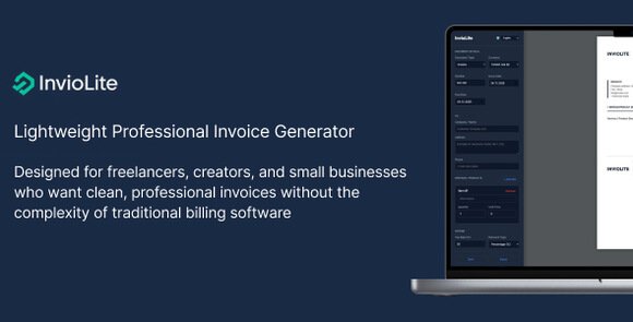 InvioLite Lightweight Professional Invoice Generator
