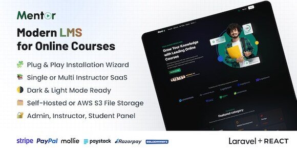 Mentor LMS Learning Management System Script