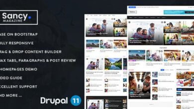 Sancy Responsive Magazine News Drupal 11 Theme