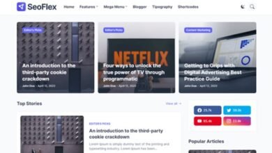 SeoFlex Blogger Template Premium Download